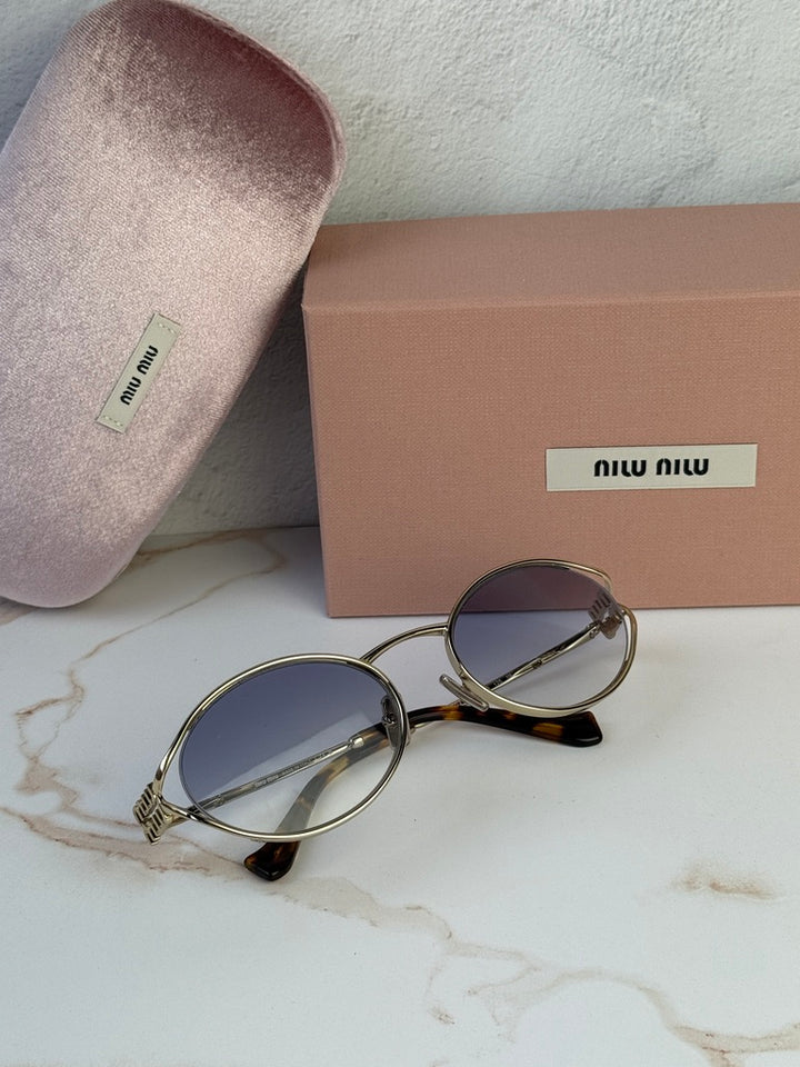 Miu Miu MU52YS Gafas de sol de metal dorado