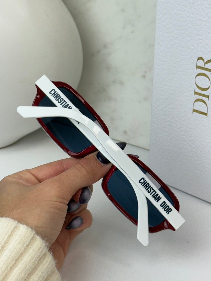 Dior Pacific S3I Rectangular Sunglasses in White