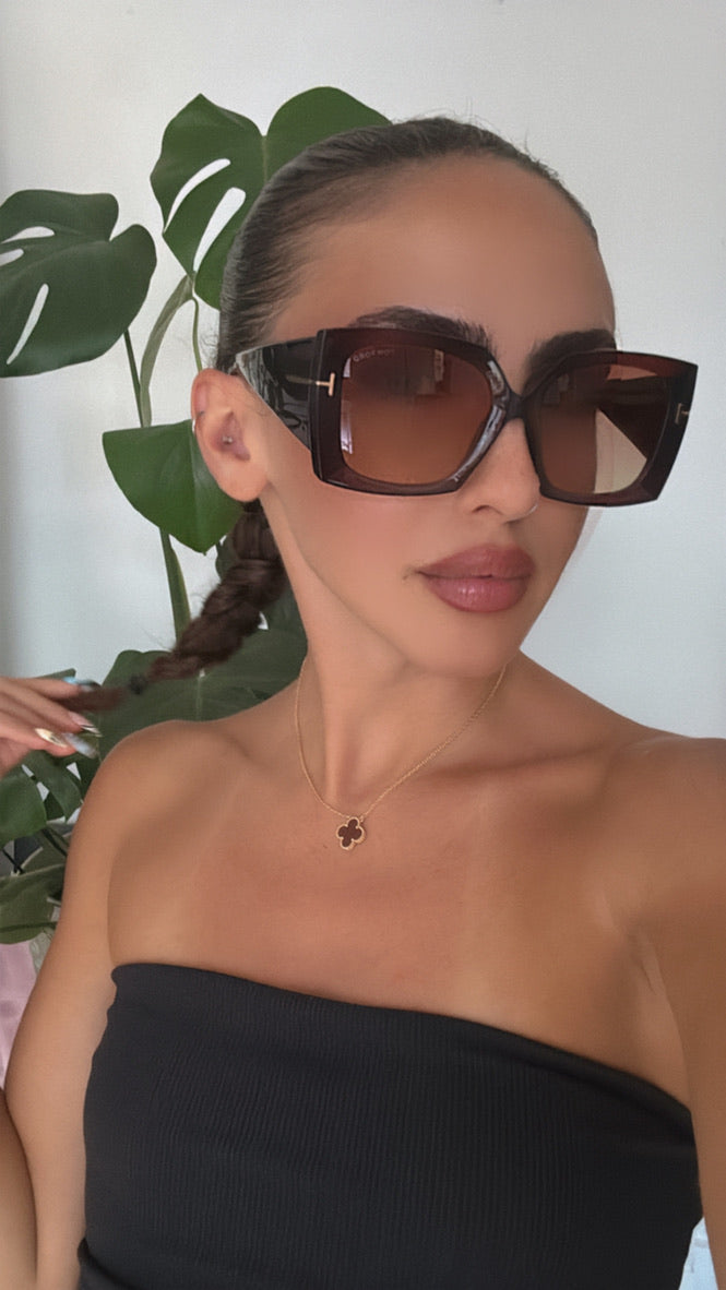 Tom Ford Jacquetta FT0921 Square Brown Sunglasses