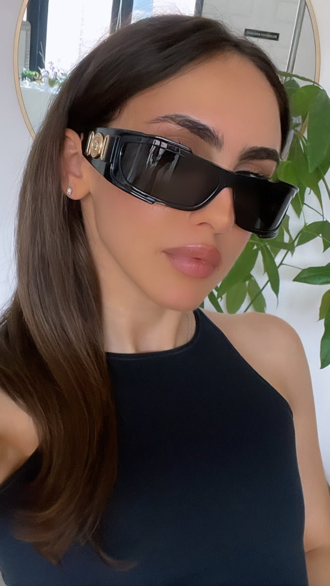 Versace VE4446 Mask Sunglasses in Black