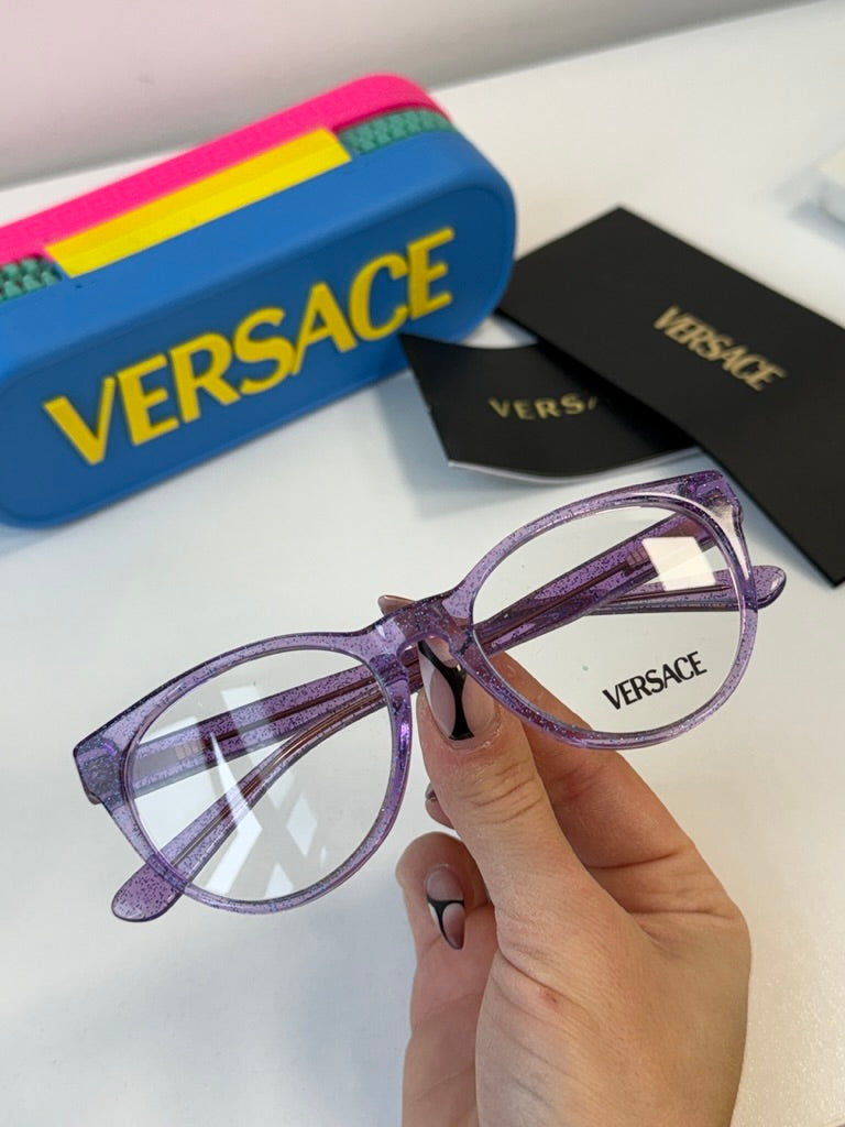 Versace Kids VK3321U Eyeglasses Frames in Purple Glitter