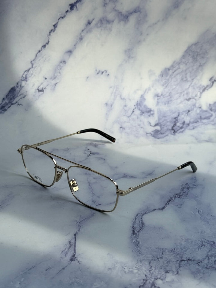 Dior BlacksuitO N2U Metal Aviator Frames in Gold