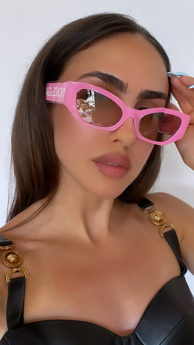 Dolce & Gabbana DG6186 Cat Eye Pink Sunglasses