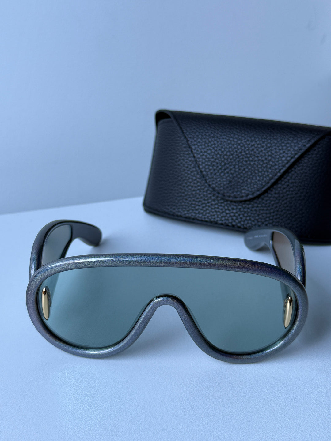 Loewe LW40108I Wave Mask Sunglasses in Blue Mirror