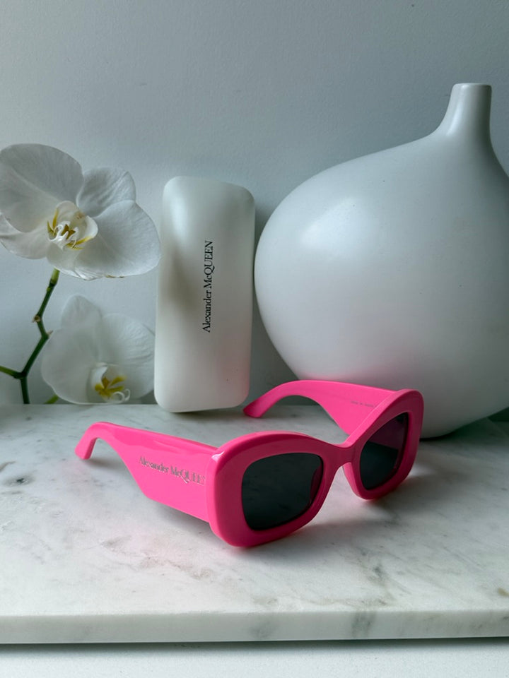 Alexander McQueen AM0434S Pink Cat Eye Sunglasses