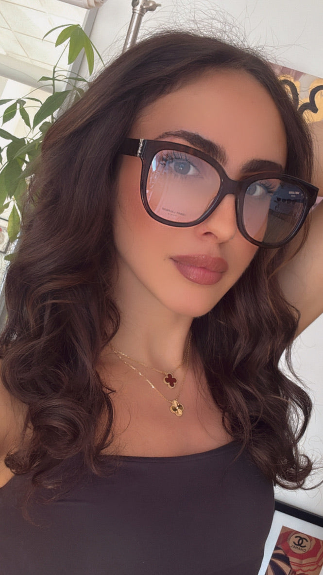 Monturas de anteojos Saint Laurent SLM97 en marrón