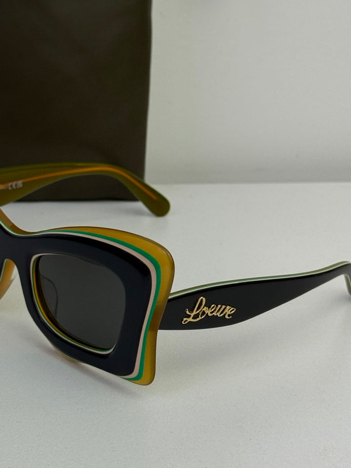 Loewe LW40140U Layered Cat Eye Sunglasses in Grey