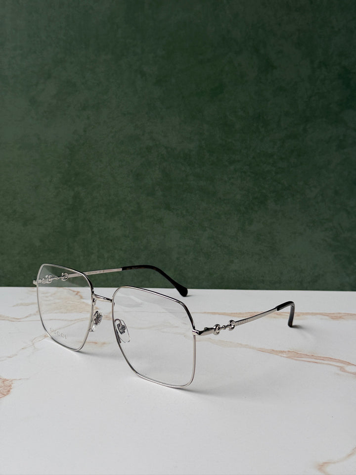 Gucci GG0952O Oversized Metal Square Frames in Silver