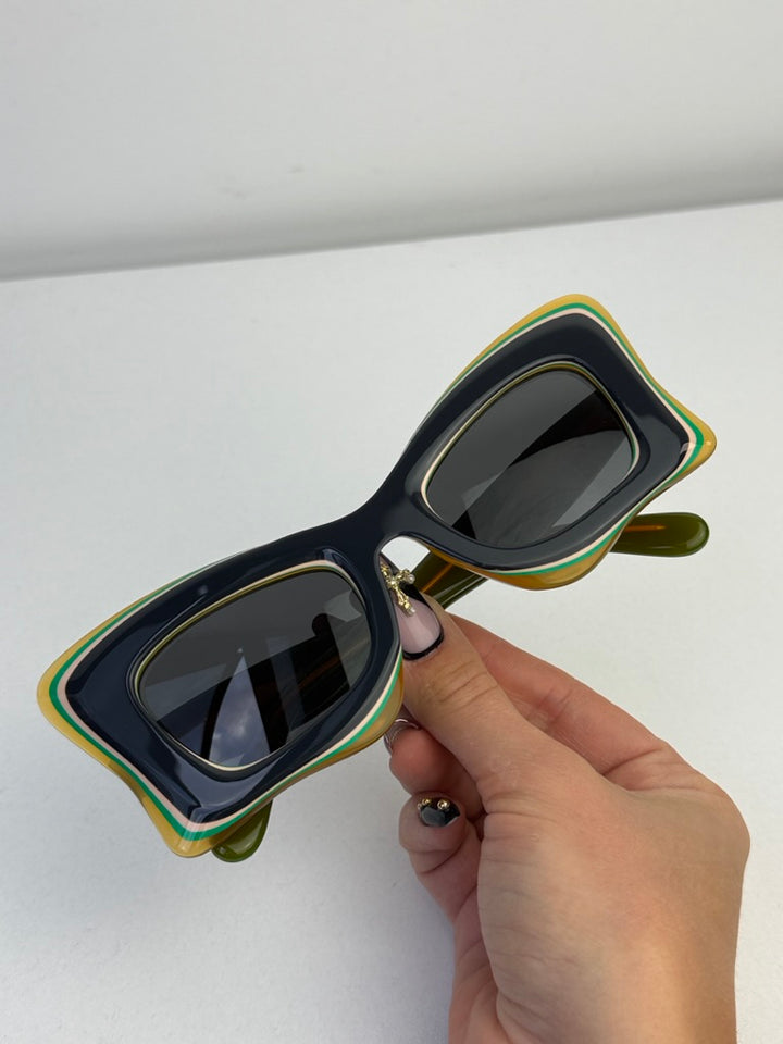 Loewe LW40140U Layered Cat Eye Sunglasses in Grey