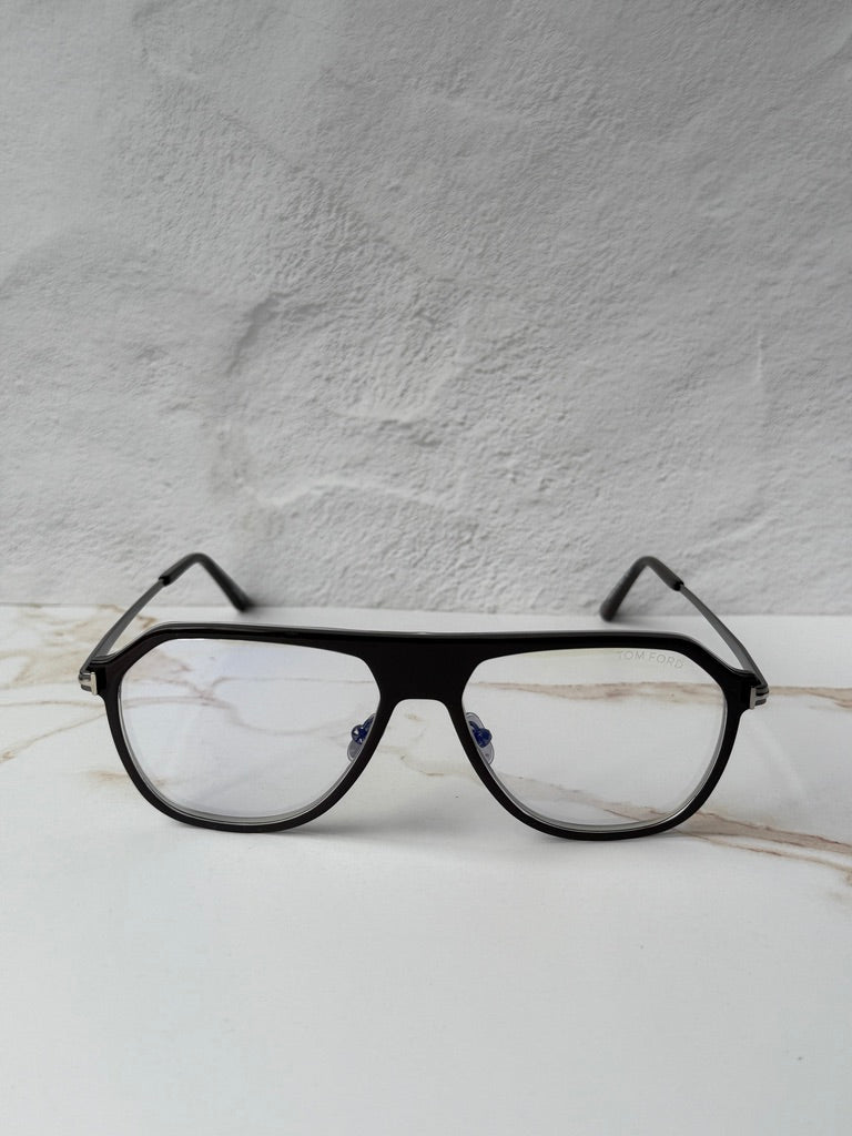 Tom Ford FT5943-B Brown Aviator Bluelight Frames