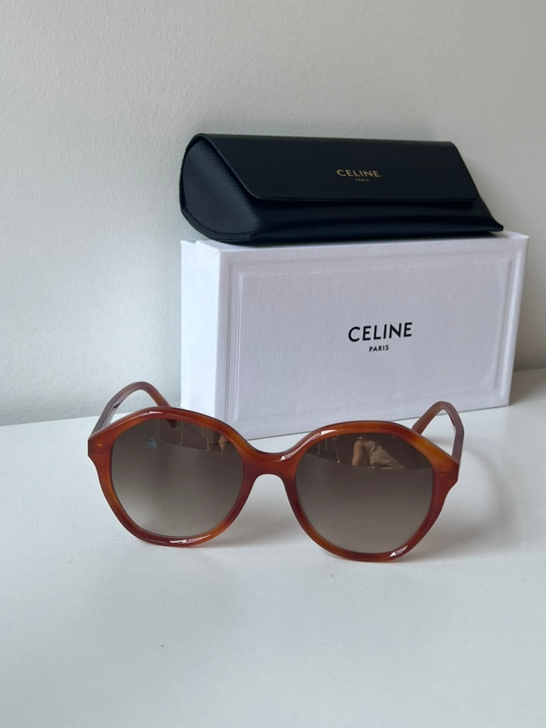 Celine CL40009I Gafas de sol marrones a rayas