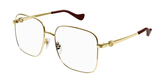 Gucci GG1092OA Gold Oversized Square Eyeglasses Frames