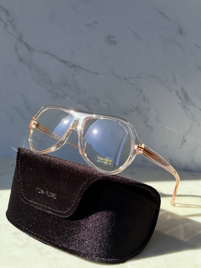 Thomas FT0732 Aviator Sunglasses in Pink Bluelight