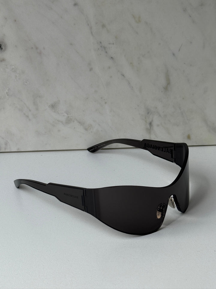 Balenciaga BB0257S Mask Sunglasses in Black