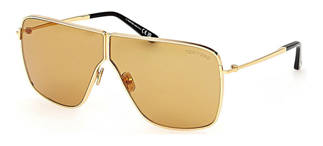 Tom Ford Huxley FT1159 Square Aviator Sunglasses in Gold - Designer Daydream
