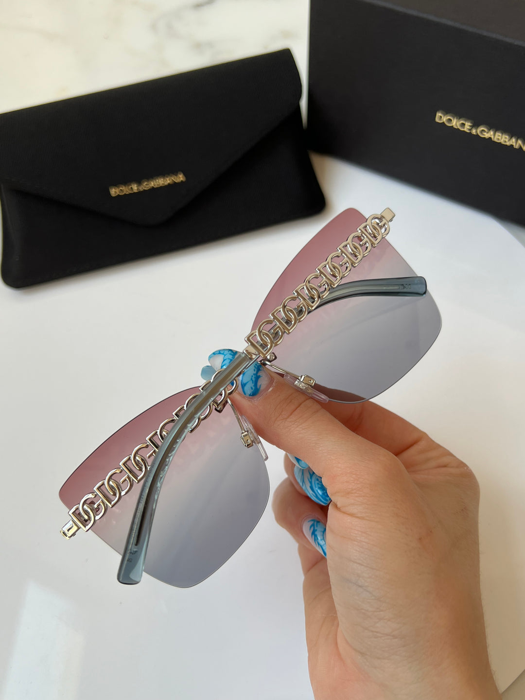 Dolce & Gabbana DG2289 Pink Blue Gradient Sunglasses