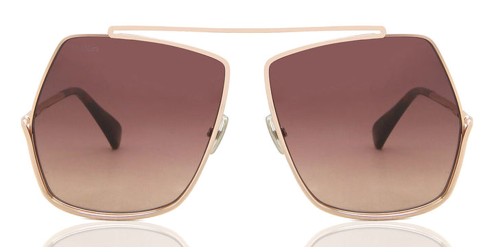 Max Mara MM0006/S Elsa Oversized Sunglasses in Gold Brown