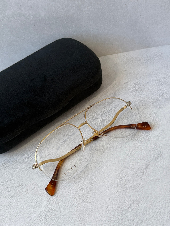 Gucci GG0971O Oversized Aviator Frames in Gold