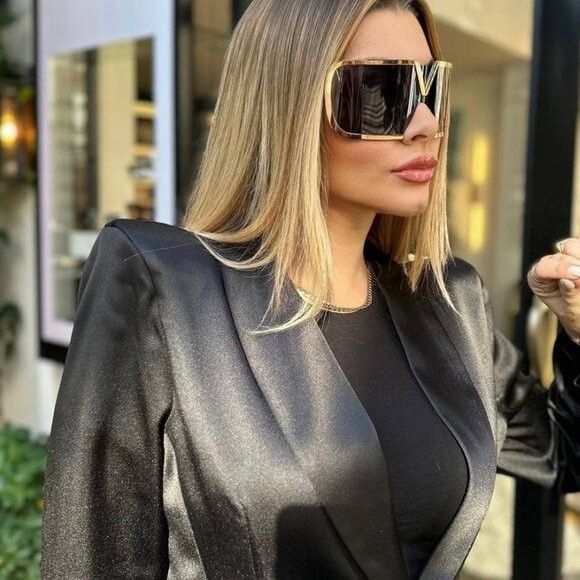 Valentino VLS120-D V-Romask Brown Mask Sunglasses