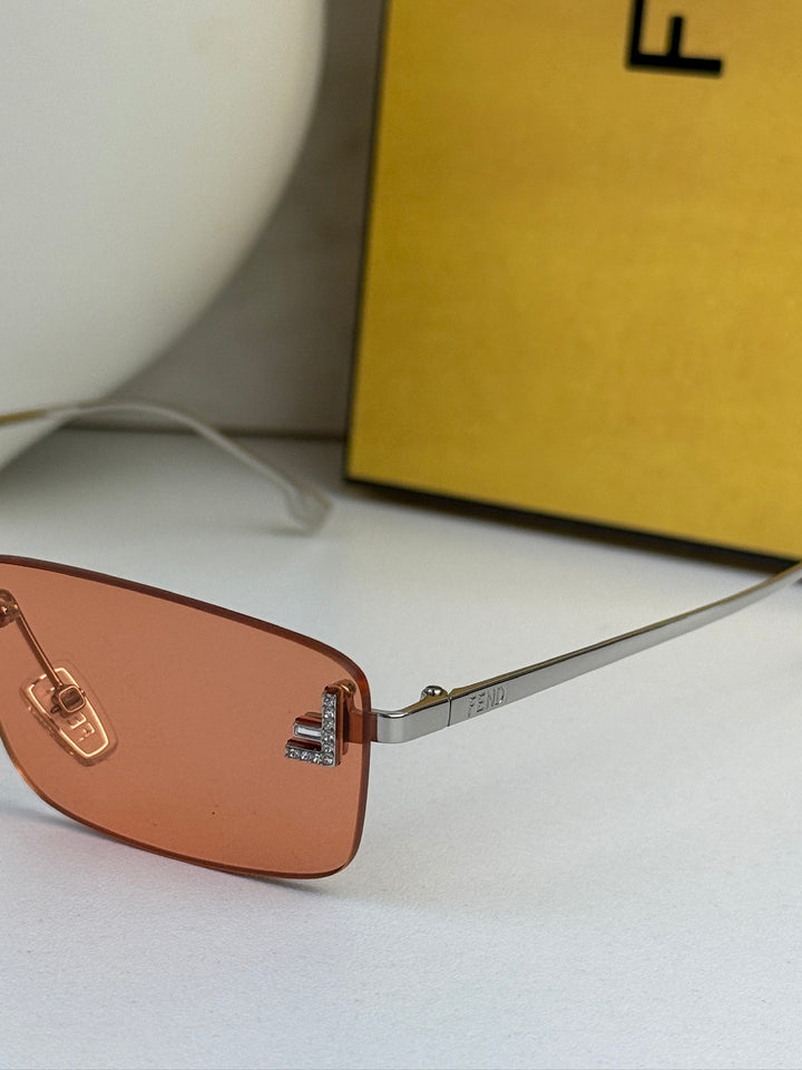 Fendi First FE4172US Rimless Sunglasses in Orange