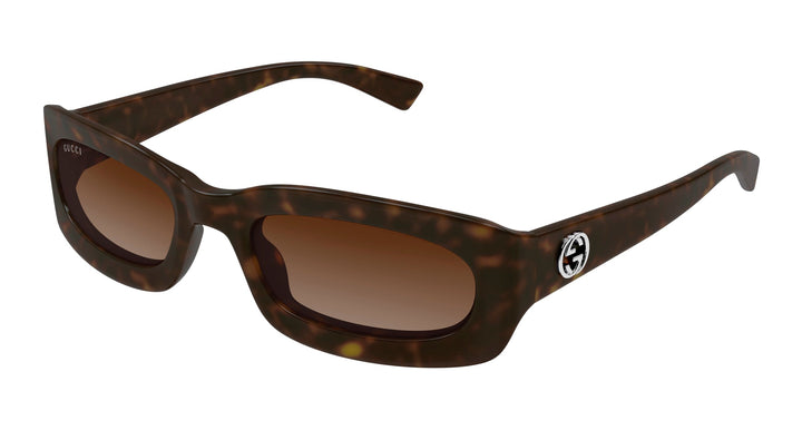 Gucci GG1786S Slim Sunglasses in Havana Brown