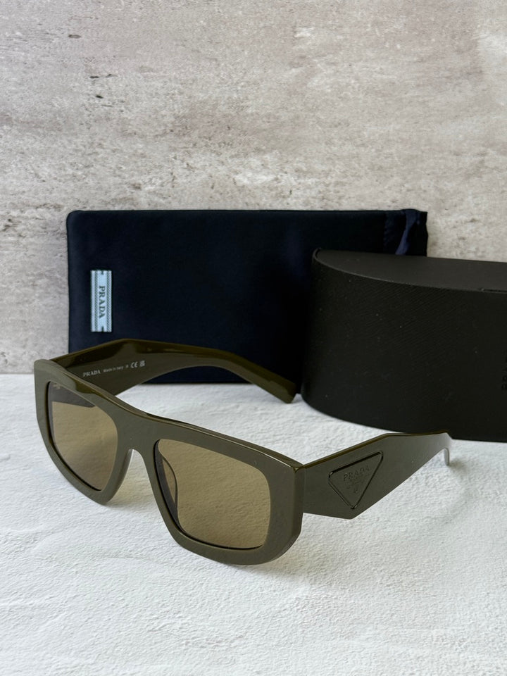 Prada PR D04SU Aviator Sunglasses in Green