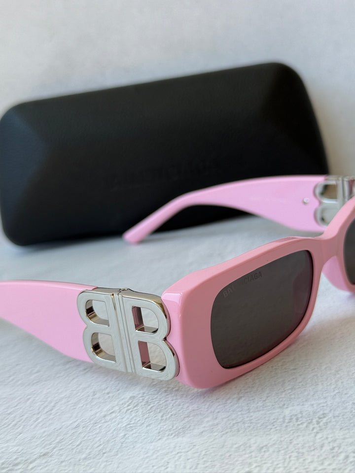 Balenciaga BB0096S Logo Sunglasses in Pink