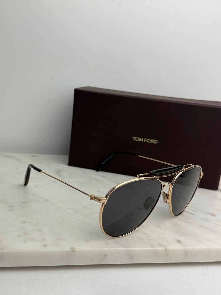 Tom Ford Raphael FT0995 Aviator Sunglasses in Gold Grey