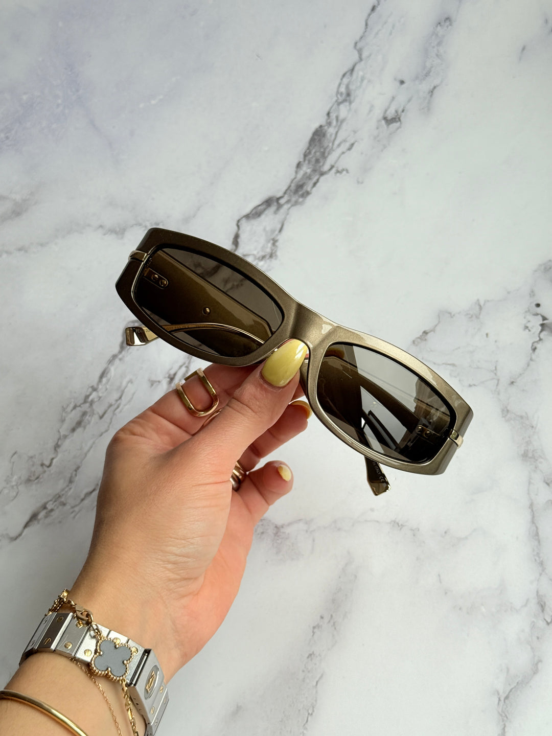 Fendi FE40120I Fendigraphy Bronze Wrap Sunglasses