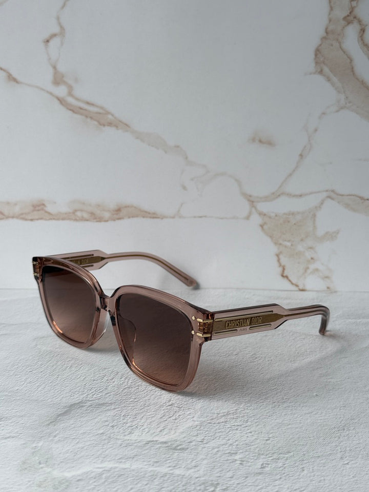 Dior Signature S7F Sunglasses in Transparent Pink