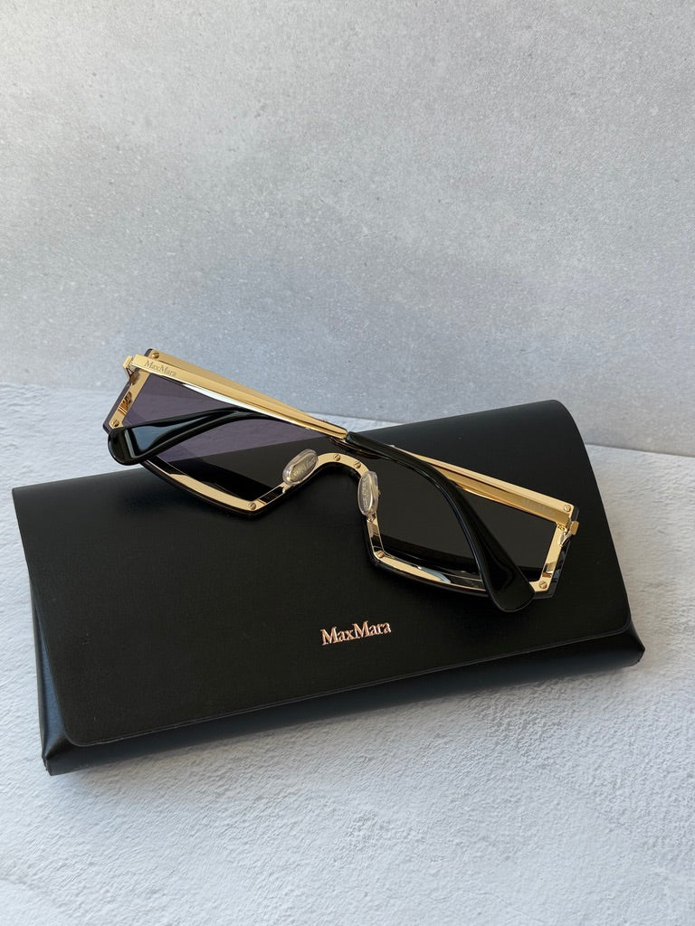 Max Mara MM0118 Sunglasses in Gold Smoke