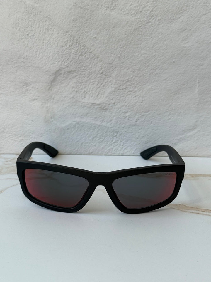 Prada Sport PS05ZS Sunglasses in Black Red Mirror
