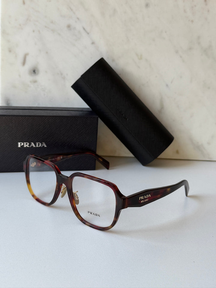 Prada PR B07VD Eyeglasses Frames in Poppy Tortoise