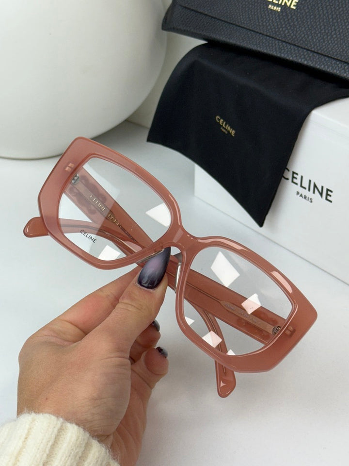 Celine CL50003I Monturas de anteojos tipo ojo de gato gruesas en negro