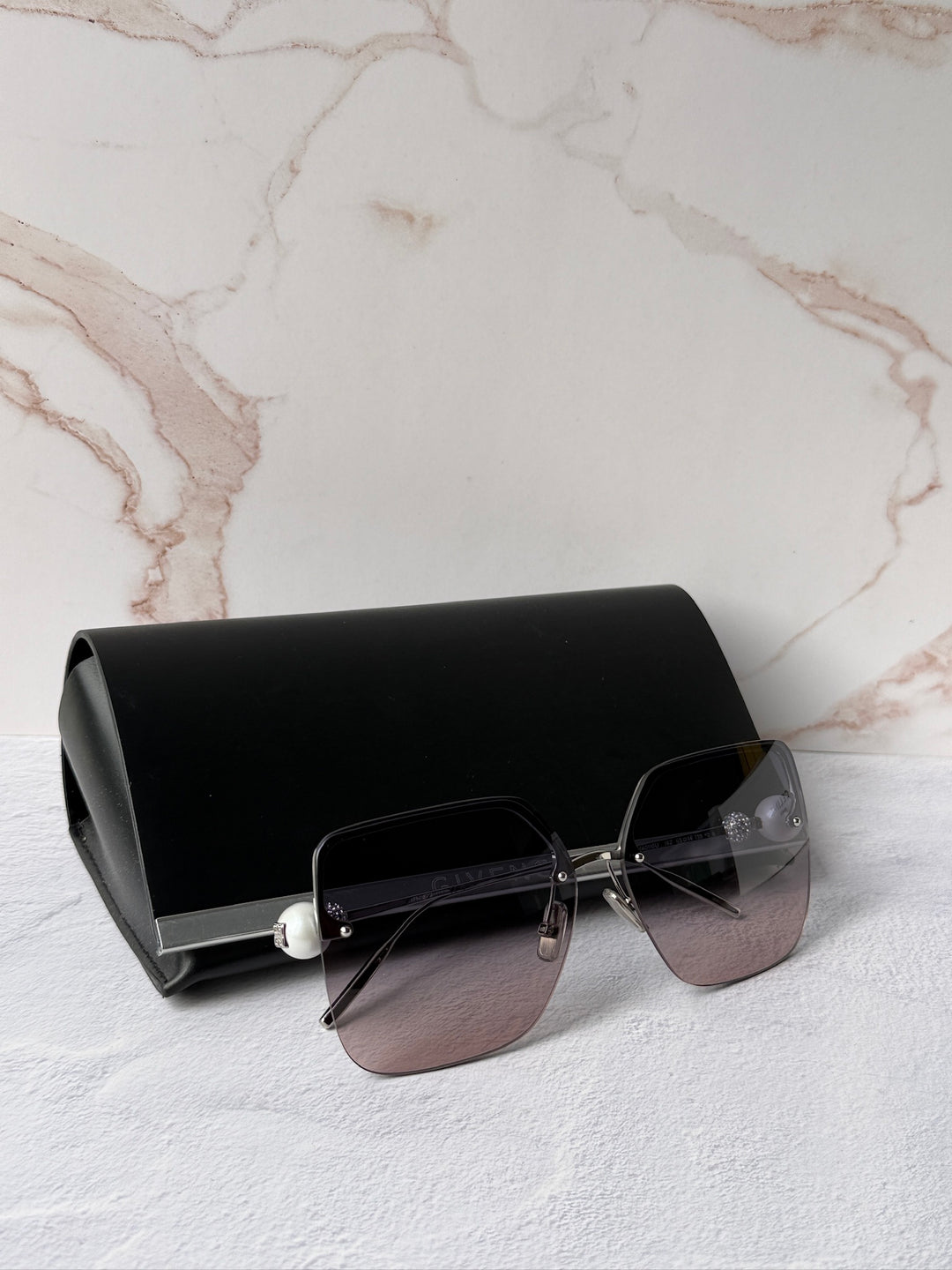 Givenchy GV40110U Purple Rimless Pearl Sunglasses
