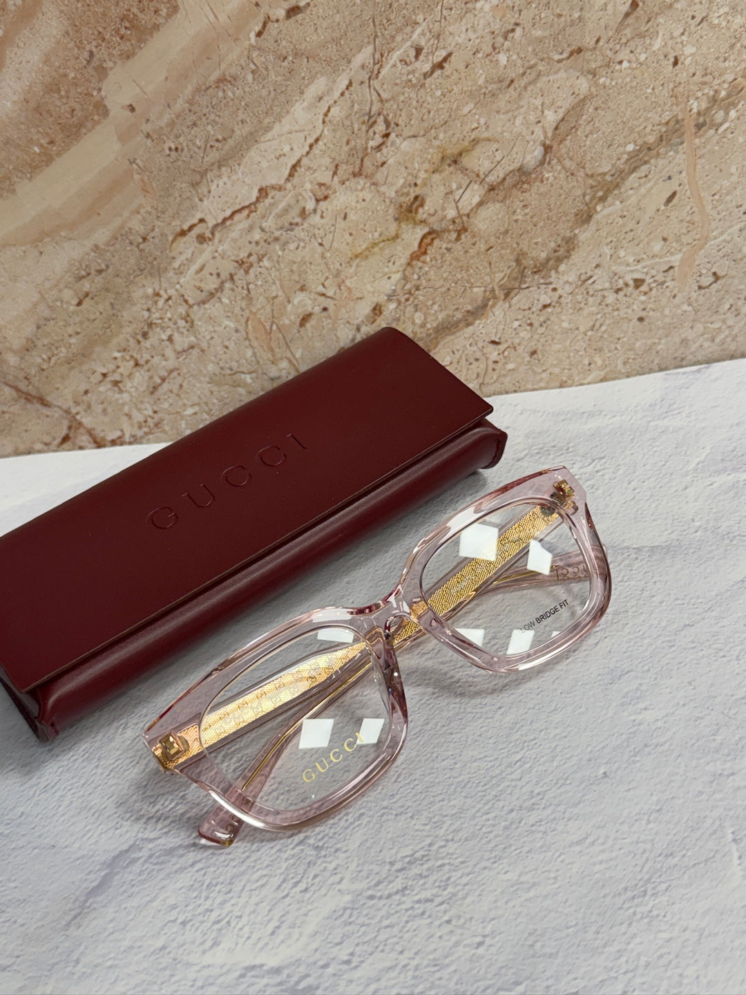 Gucci GG2067OL Cat Eye Frames in Transparent Pink