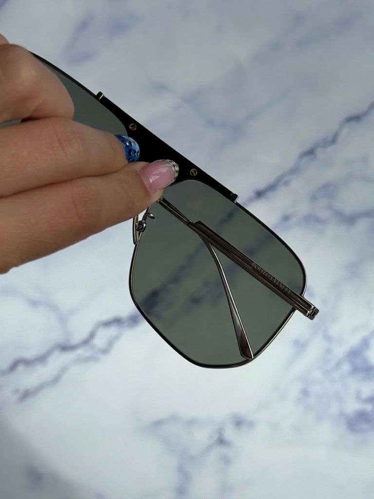 Bottega Veneta BV1036S Aviator Sunglasses in Silver