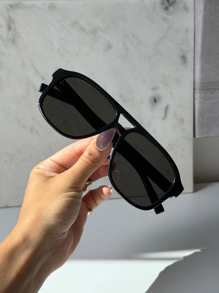 Gucci GG1856S Black Polarized Aviator Sunglasses