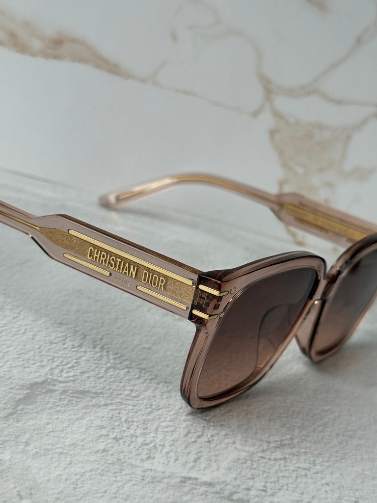 Dior Signature S7F Sunglasses in Transparent Pink