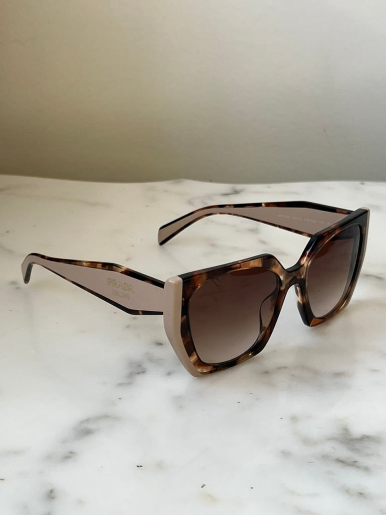 Prada PR15WS Oversized Sunglasses in Tortoise Powder