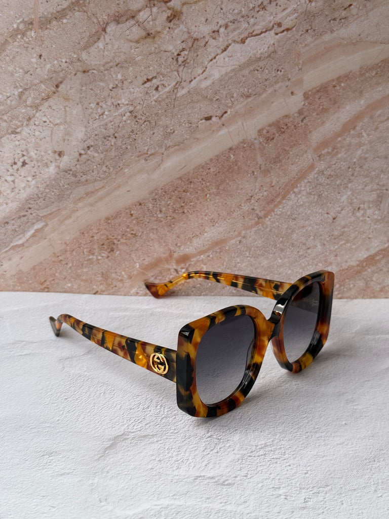 Gucci GG1257S Brown Rounded Sunglasses