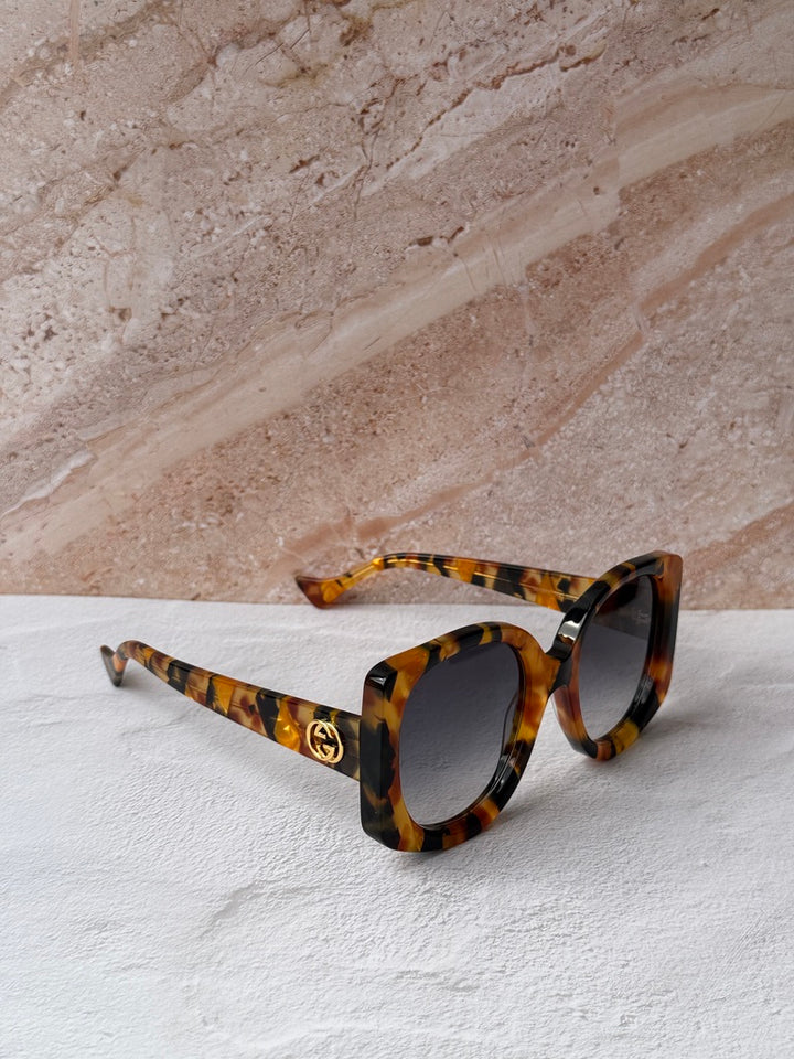 Gucci GG1257S Brown Rounded Sunglasses