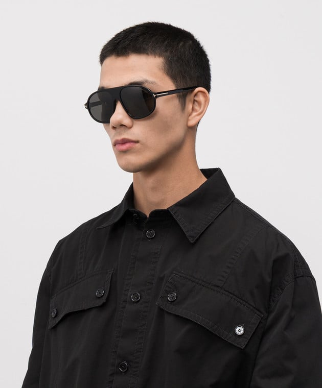 Tom Ford Erol FT1178 Aviator Sunglasses in Havana Brown