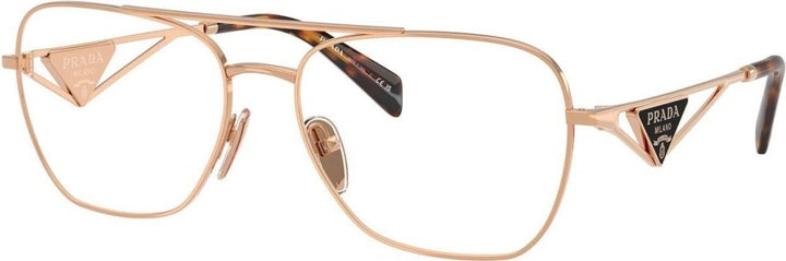 Prada PR B50V Pilot Eyeglasses Frames in Rose Gold