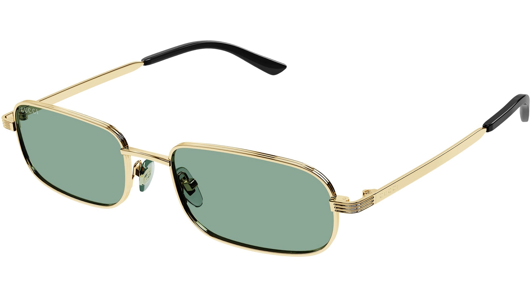 GUCCI グッチ ゴールドフレーム グリーンレンズ サングラス Gucci GG1457S Gold Green Lens Metal Sunglasses – Designer Daydream