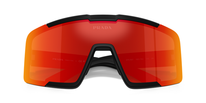 Prada Sport PS B07S Mask Sunglasses in Red Mirror