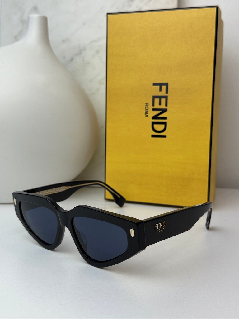 Fendi FE40163U Black Cat Eye Sunglasses