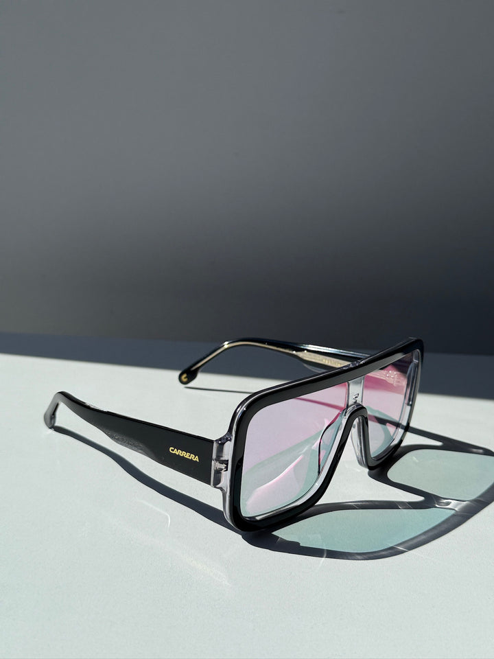 Carrera Flaglab 14 Oversized Aviator Sunglasses in Black
