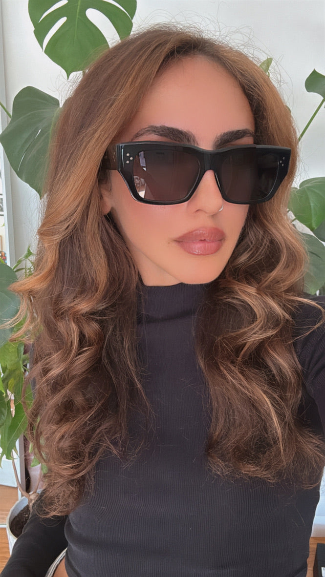 Celine CL40297U 3 Dots Black Unisex Sunglasses