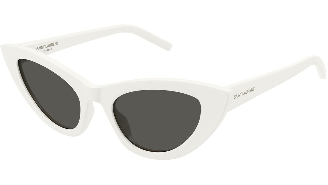 Saint Laurent Lily cat-eye sunglasses, white frames and dark lenses